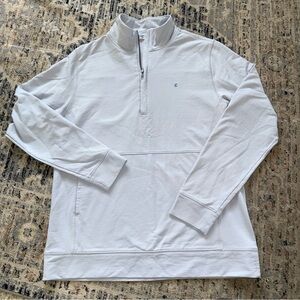 Criquet quarter zip pullover medium light blue